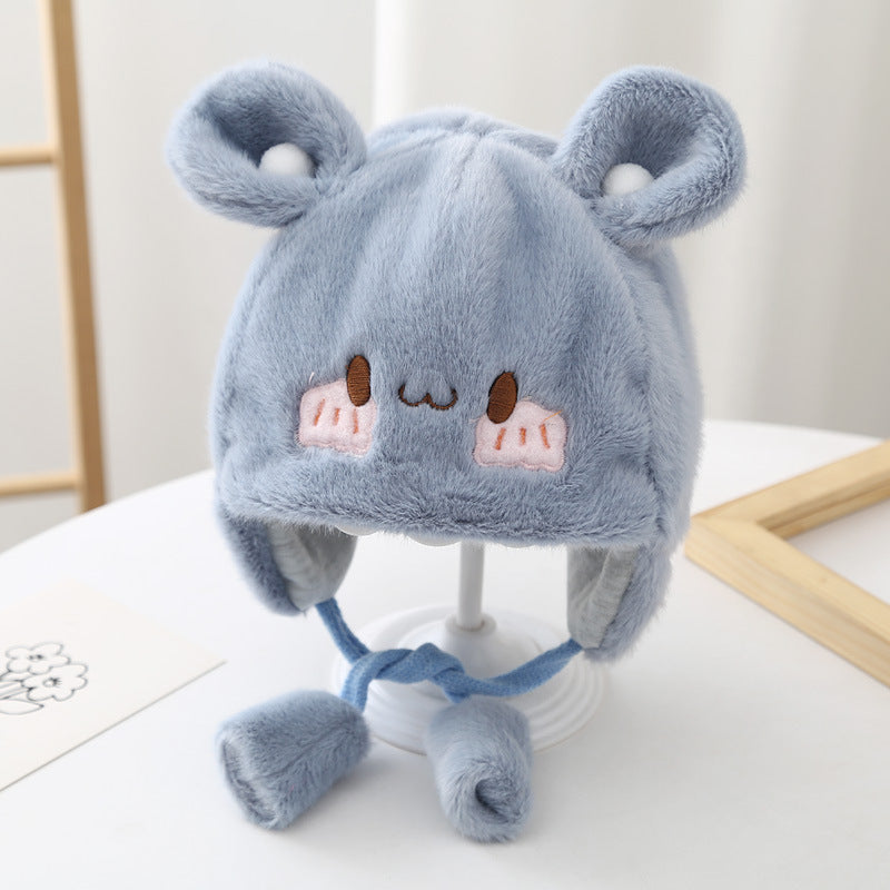 Cozy Plush Baby Hat in pink colour