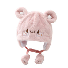 Back view of the Cozy Plush Baby Hat