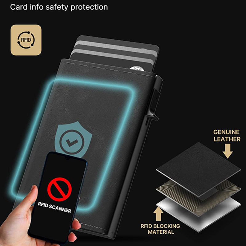 compact men's wallet on a table