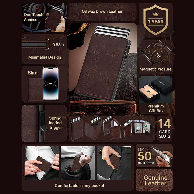trifold wallet with cards