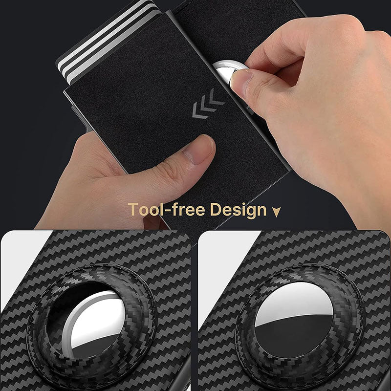 Men's wallet in carbon fiber black