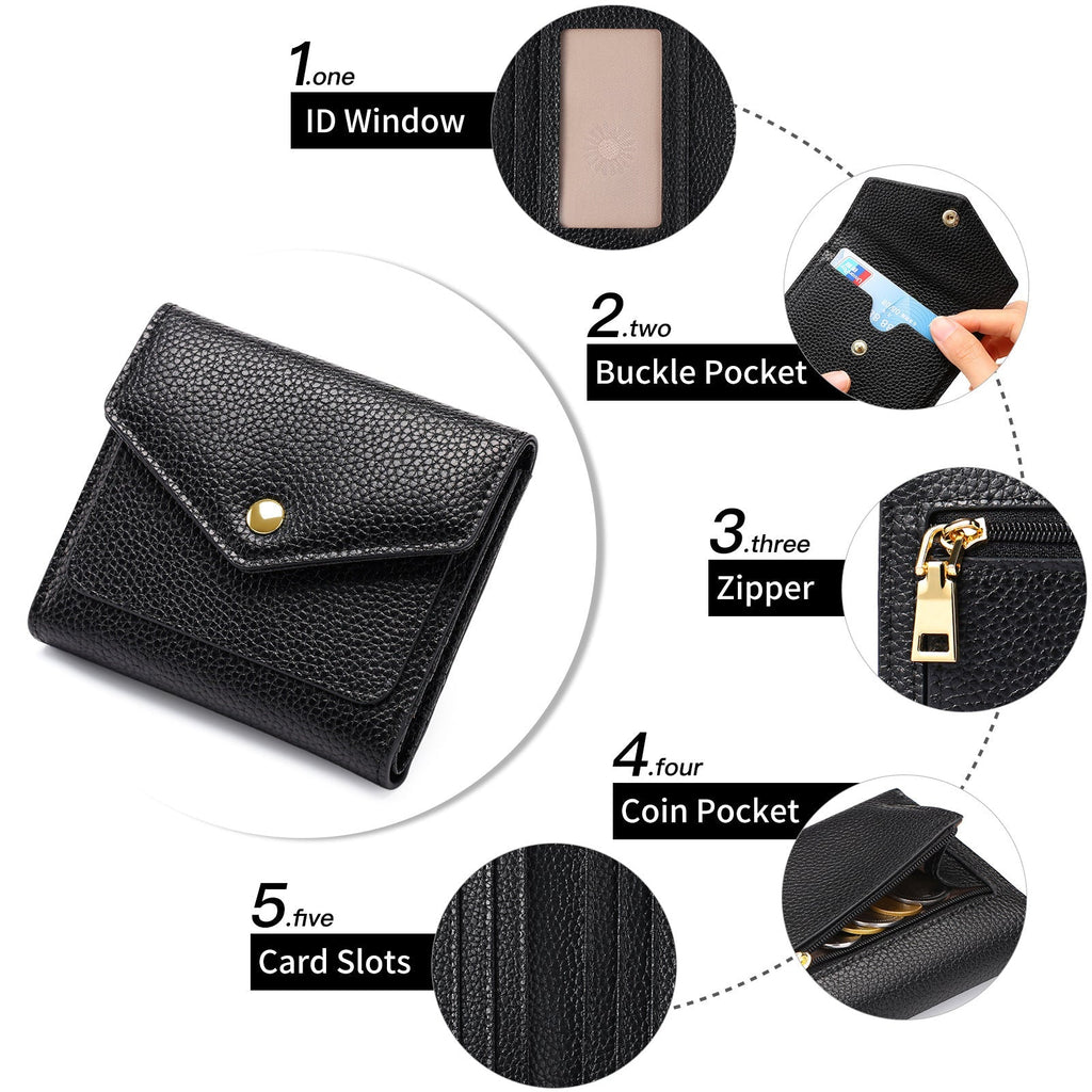 Compact Women's Wallet in Dark Purple