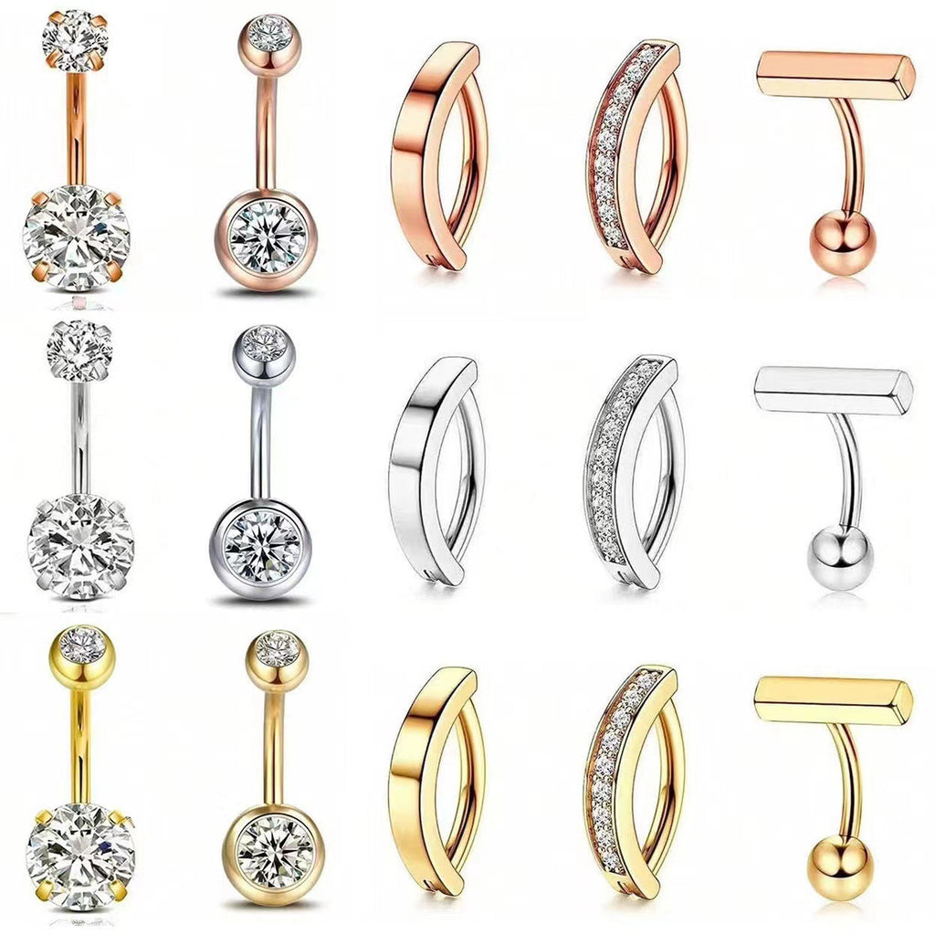 Fashionable navel ring set styled with outfits image 10