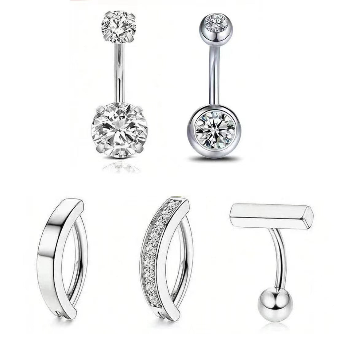Close-up of rose gold navel ring design image 2