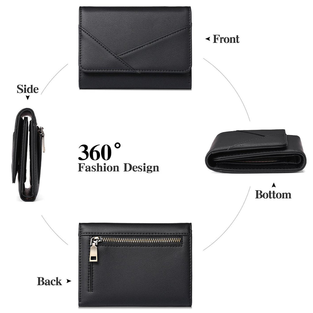 Light purple women's wallet with multi-card slots