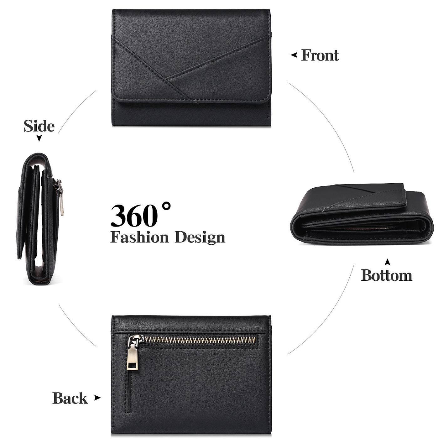 Light purple women's wallet with multi-card slots