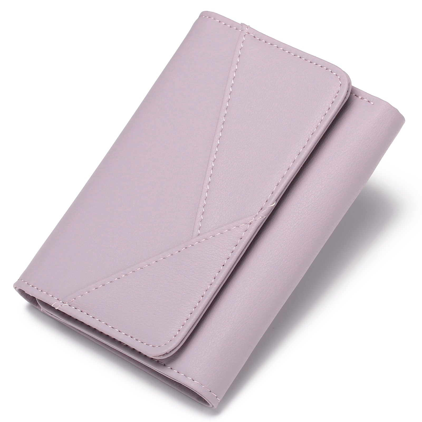 Organised compartments in women's tri-fold wallet