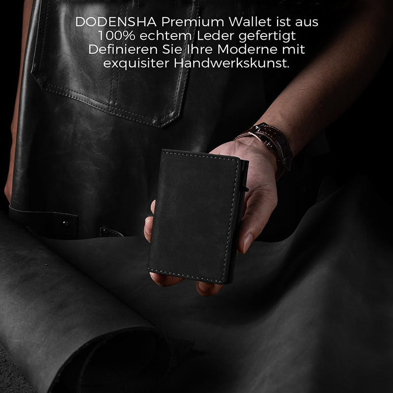 Ultra-Thin RFID-Blocking Leather Wallet - Brown