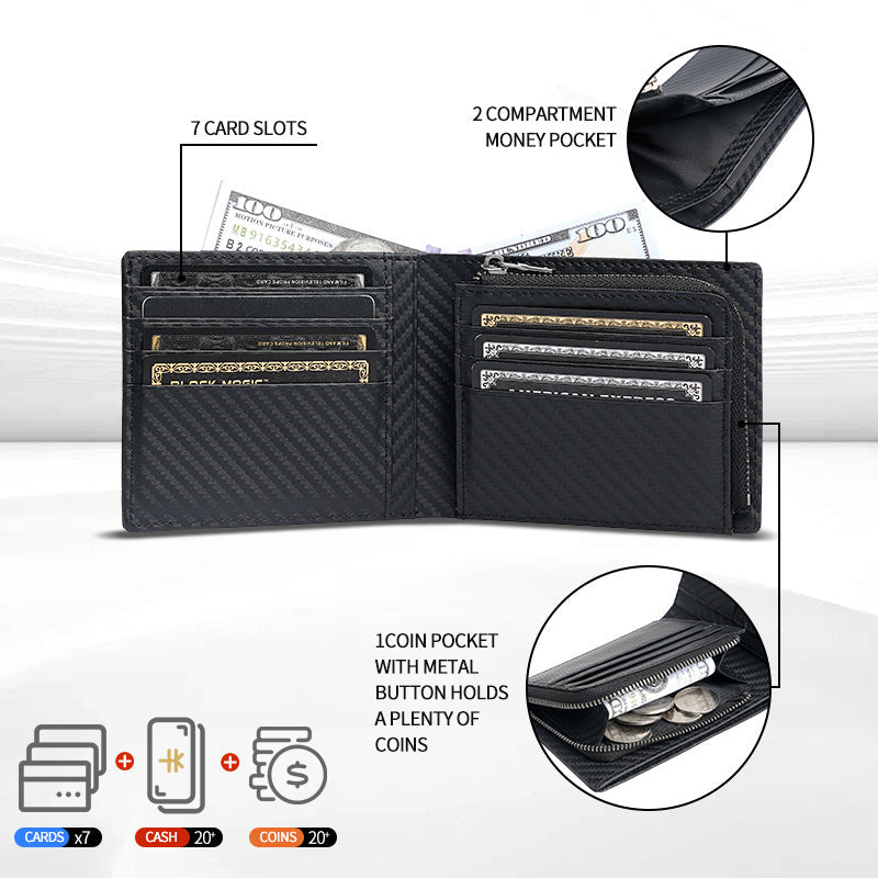 men's wallet shown with multiple colours