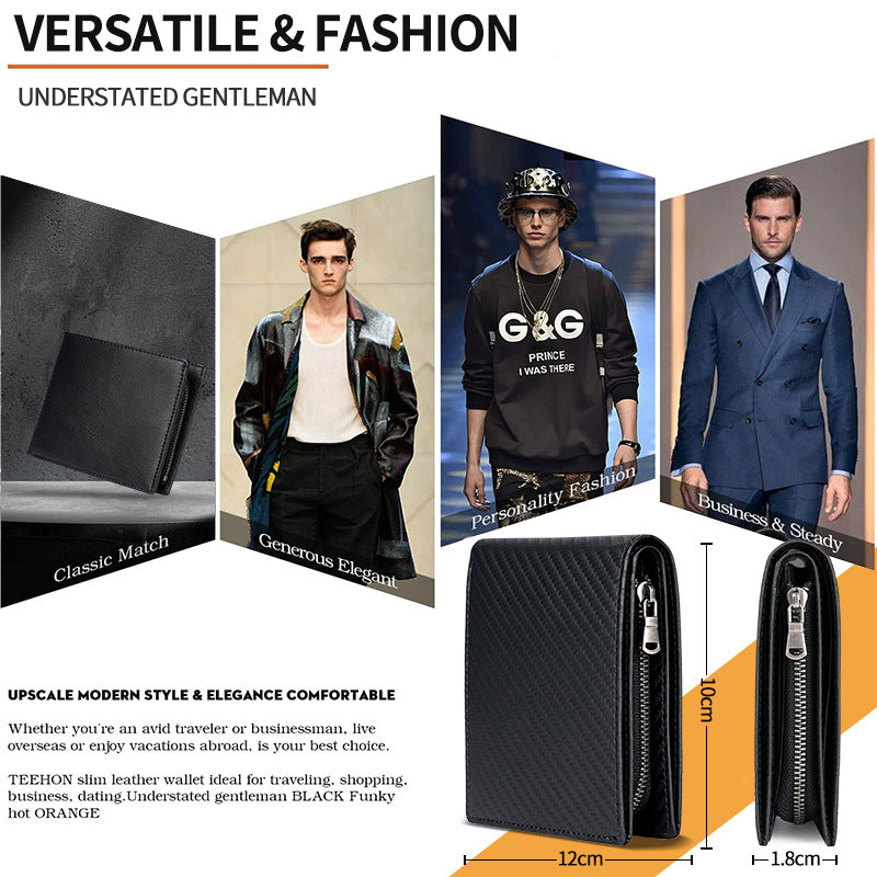 RFID blocking wallet for men - black design
