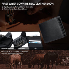 compact men's wallet with coin pocket