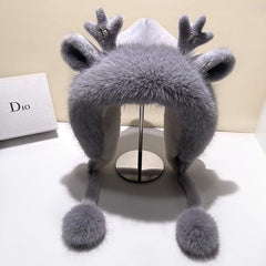 Playful design of a cute winter hat