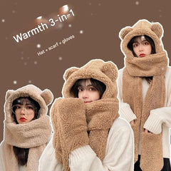 Casual warm scarf set for winter outings