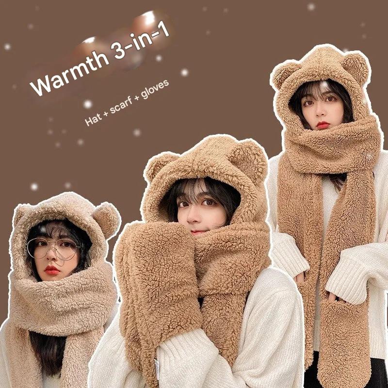 Casual warm scarf set for winter outings