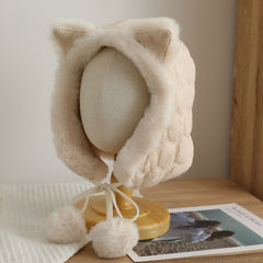 Outdoor fashion with fox ear plush hat