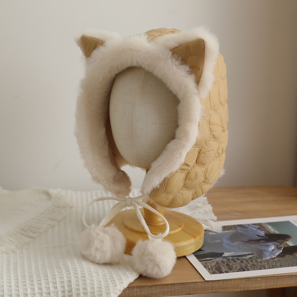 Cozy Fox Ear Plush Hat available for winter outings