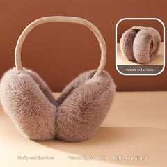 Brown warm ear muffs for winter fashion
