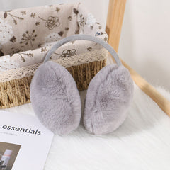 Grey soft ear muffs in vibrant lifestyle