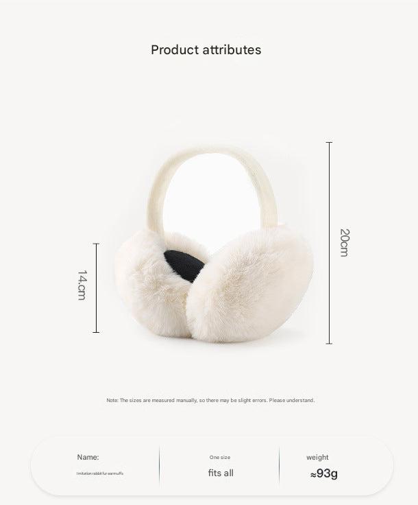 White ear muffs showcased outdoors