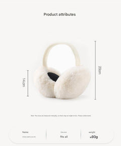 White ear muffs showcased outdoors