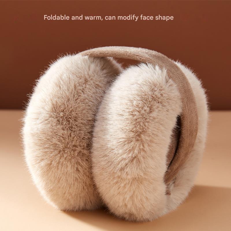 Grey soft ear muffs in vibrant lifestyle