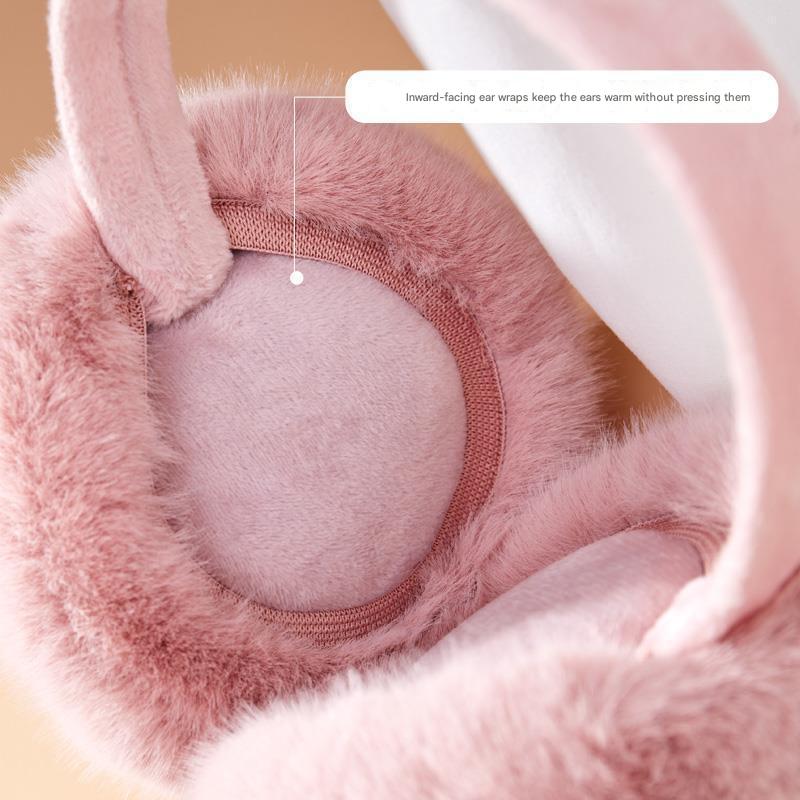 Pink stylish ear muffs for winter outing