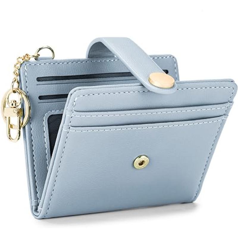 Lightweight women's wallet open with cards