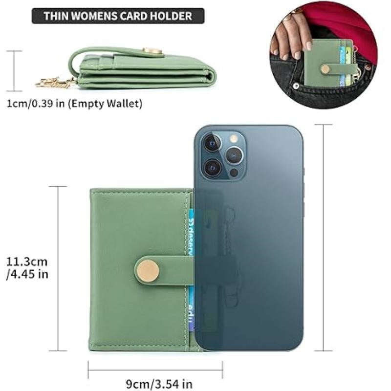 Stylish women's PU wallet in khaki