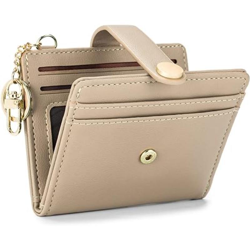 Women's PU wallet displayed in hand