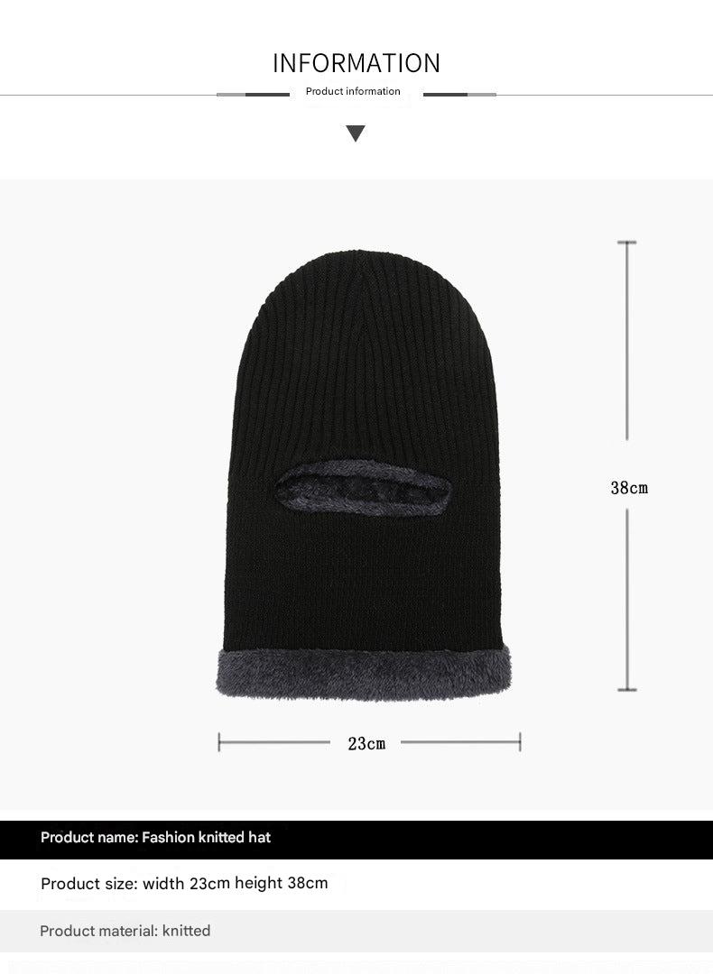 Outdoor cycling with winter fleece cap