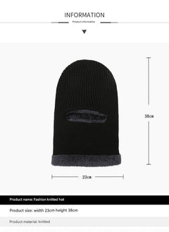 Outdoor cycling with winter fleece cap