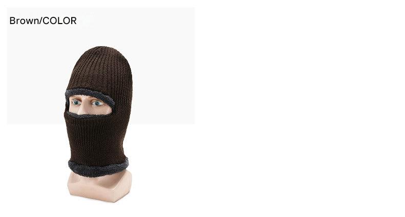 Men's winter fleece knit cap in black