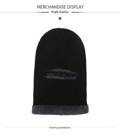 Men's winter fleece knit cap in gray