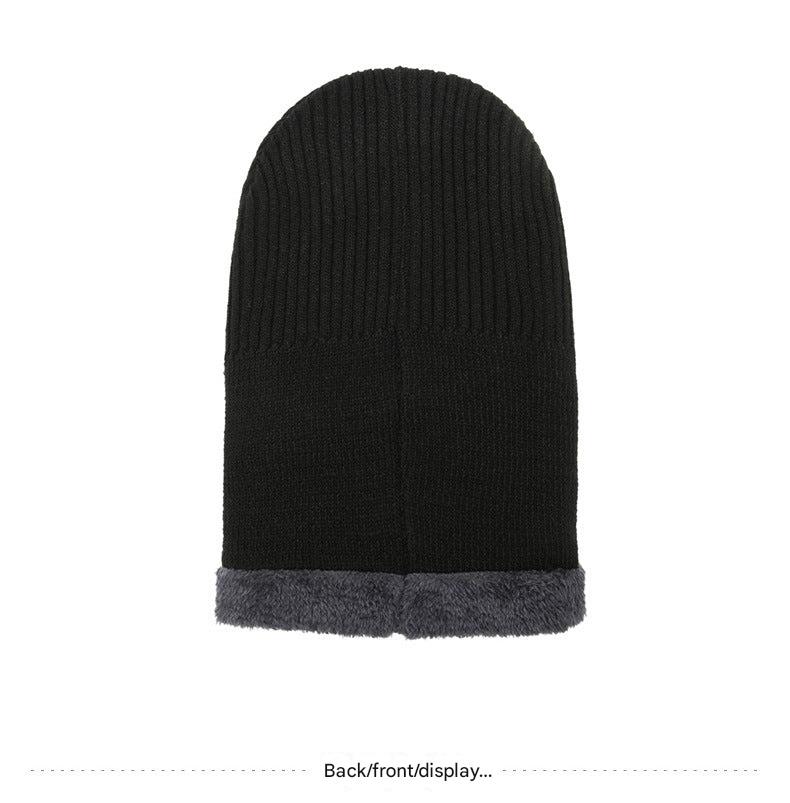 Men's winter fleece knit cap in navy