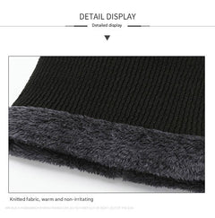 Close-up of fleece knit cap fabric