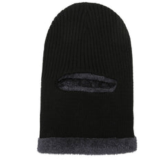 Close-up of fleece knit cap fabric