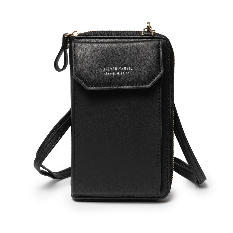Zipper closure details of the crossbody bag