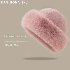 leopard print plush hat for women - image 1