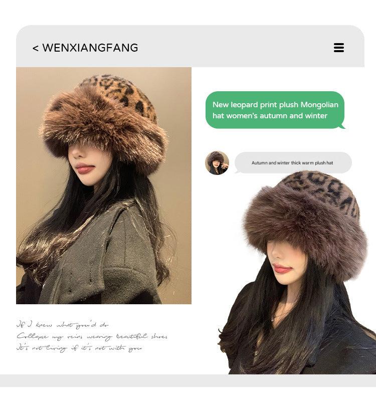 trendy plush hat for women in grey - image 6
