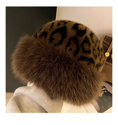 close-up of stylish leopard print hat - image 2