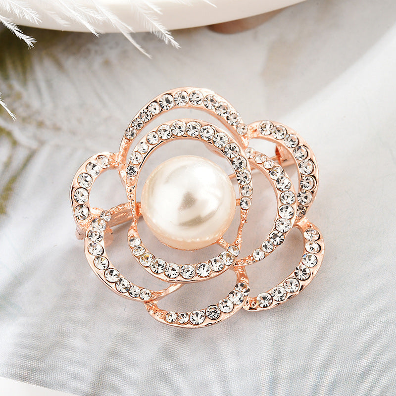 Elegant brooch placed on a table setting