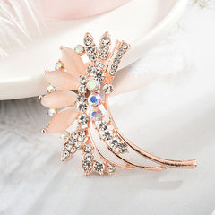 Trendy heart-shaped brooch showcased elegantly