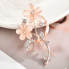 Chic brooch pinned on a stylish blouse
