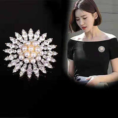 Elegant brooch placed on a table setting
