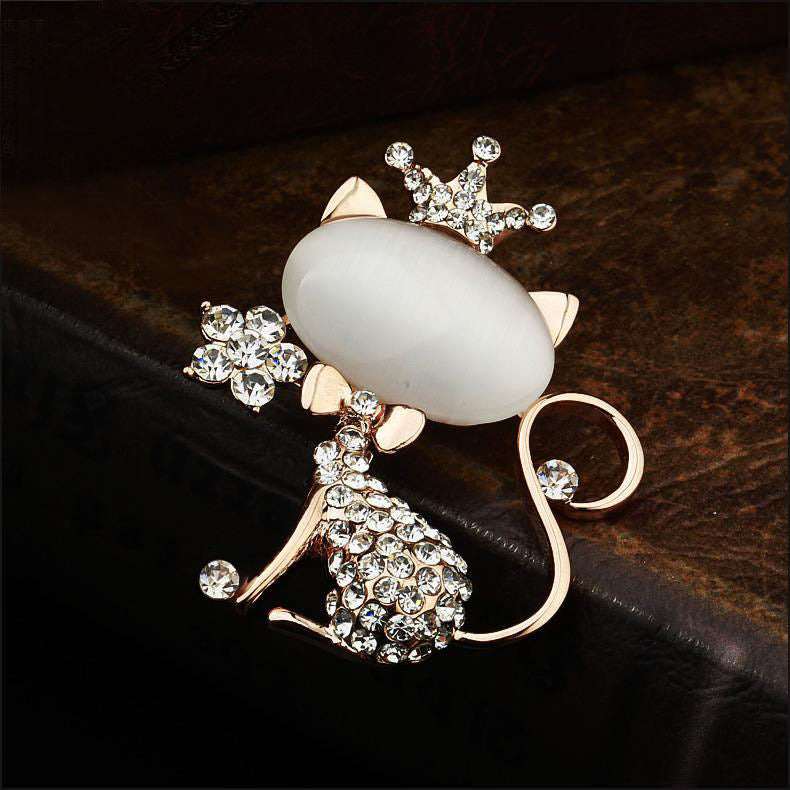 Elegant brooch placed on a table setting
