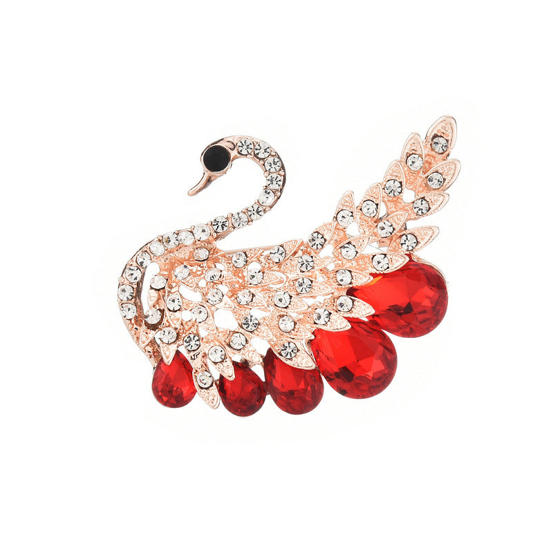 Chic brooch pinned on a stylish blouse