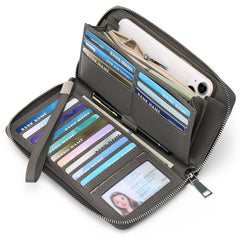 synthetic leather wallet in deep blue