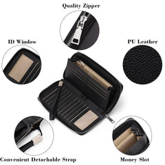 multicoloured RFID wallet for women
