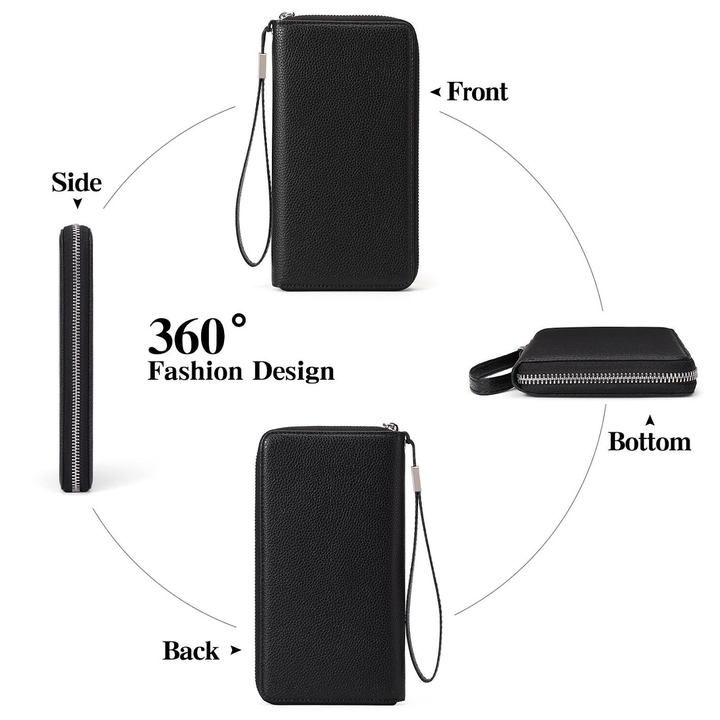multicoloured RFID wallet for women
