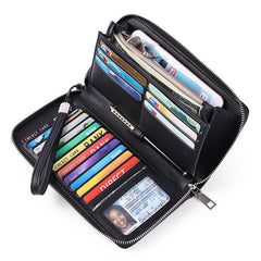 synthetic leather wallet in deep blue